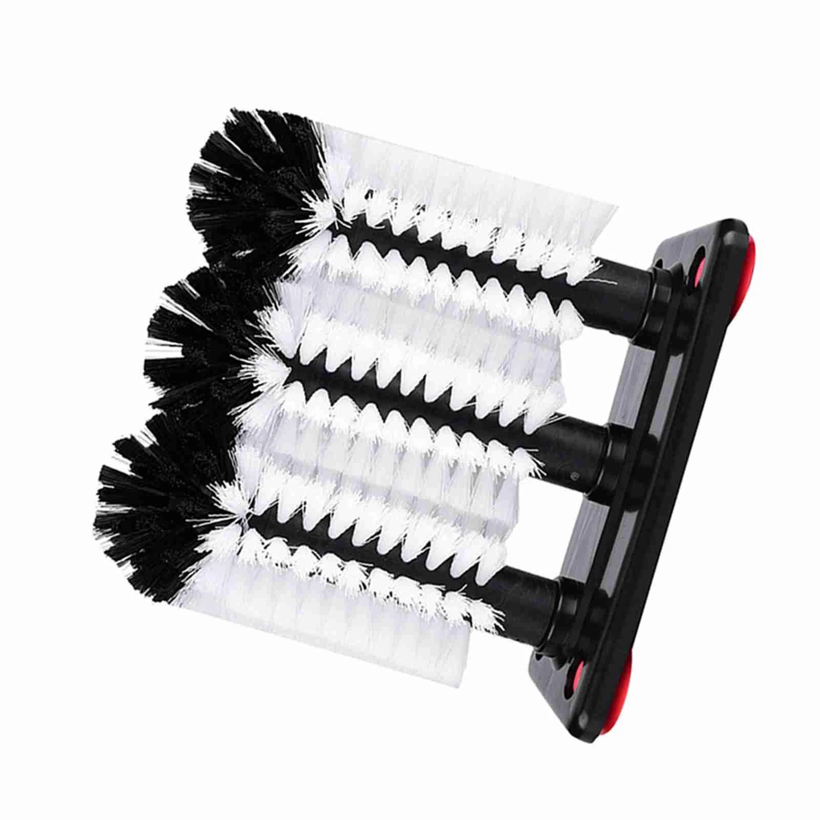 3 Brushes Bar Glass Cups Washer for Sink with Suction Cup Base