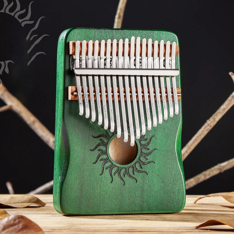 Hluru Kalimba 21 Keys Full Wood Maple 17 Keys Kalimba with Sound Hole Mbira For Beginner Musical Instrument