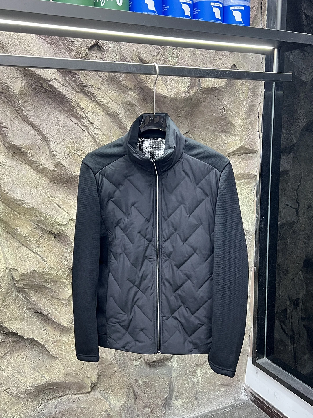 aphene Tech Lightweight Men's Down Jaet 90 Du Down Stand Collar Calor Outdoor Sle Ajuste regular Fechamento com zíper Long Sl...