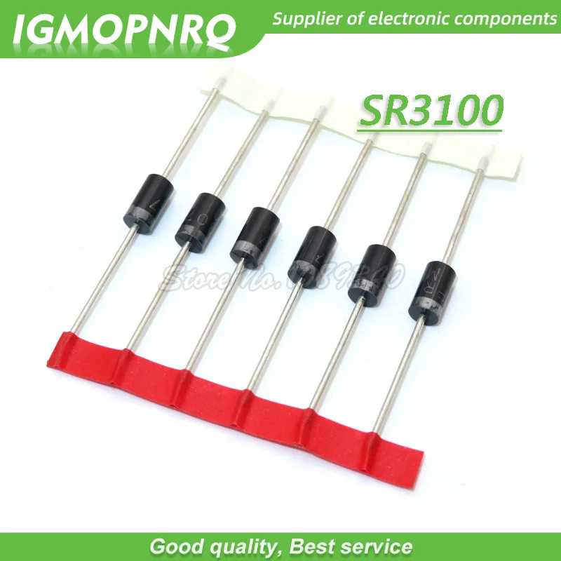20pcs sr3100 sb3100 do-41 schottky diode 3a 100v igmopnrq