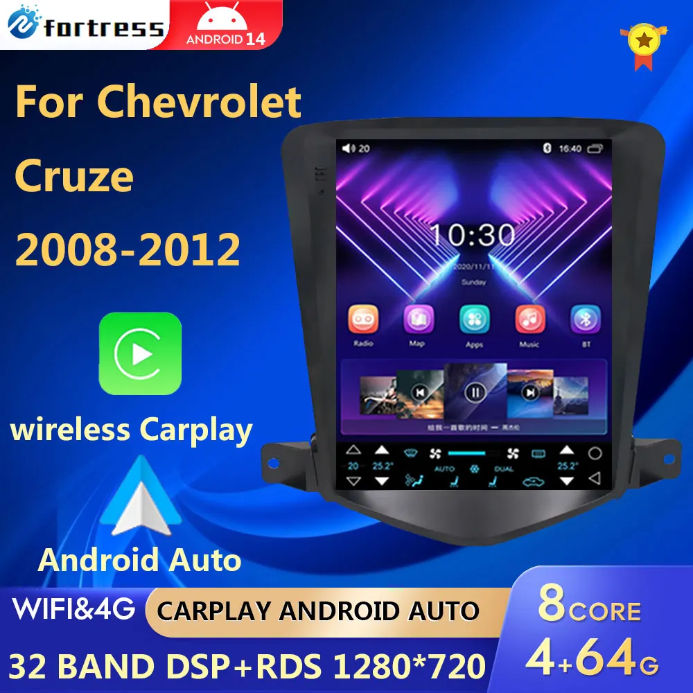 

9.7" Android 2Din Car Radio for Chevrolet Cruze 2008 - 2015 Multimedia Player GPS Navigation RDS Carplay Stereo Head Unit