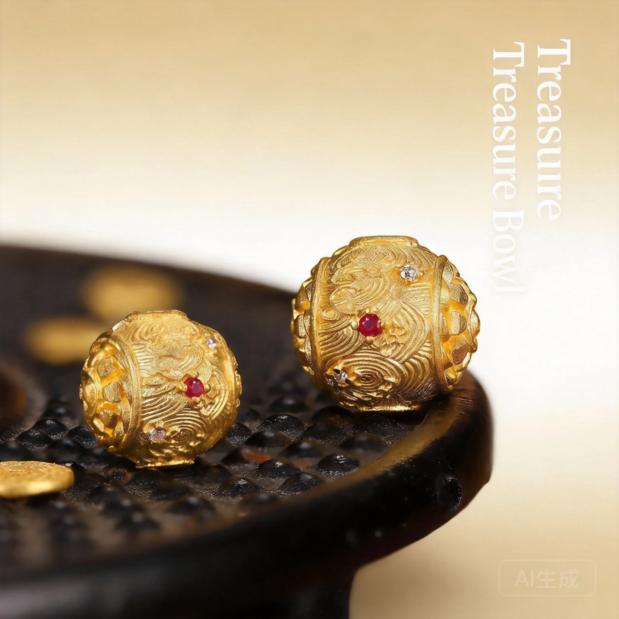 Chinese Feng Shui Lucky Gold Plated Cornucopia Spacer Beads 10mm 12mm Blessing Diy Bracelet Jewelry Making Supplies For Good Wea