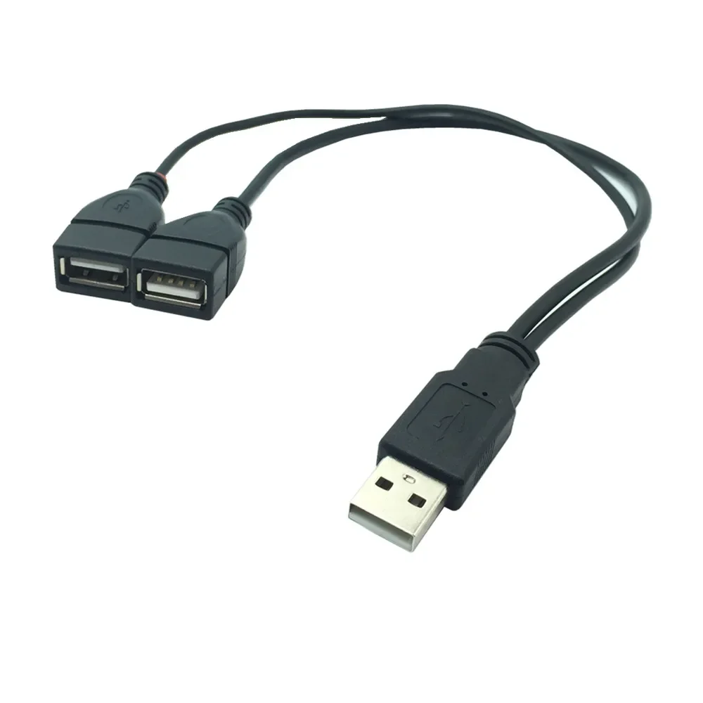 20cm USB 2.0 A 1 Male to 2 Dual USB Female Data Hub Power Adapter Y Splitter USB Charging Power Cable Cord Extension Cable
