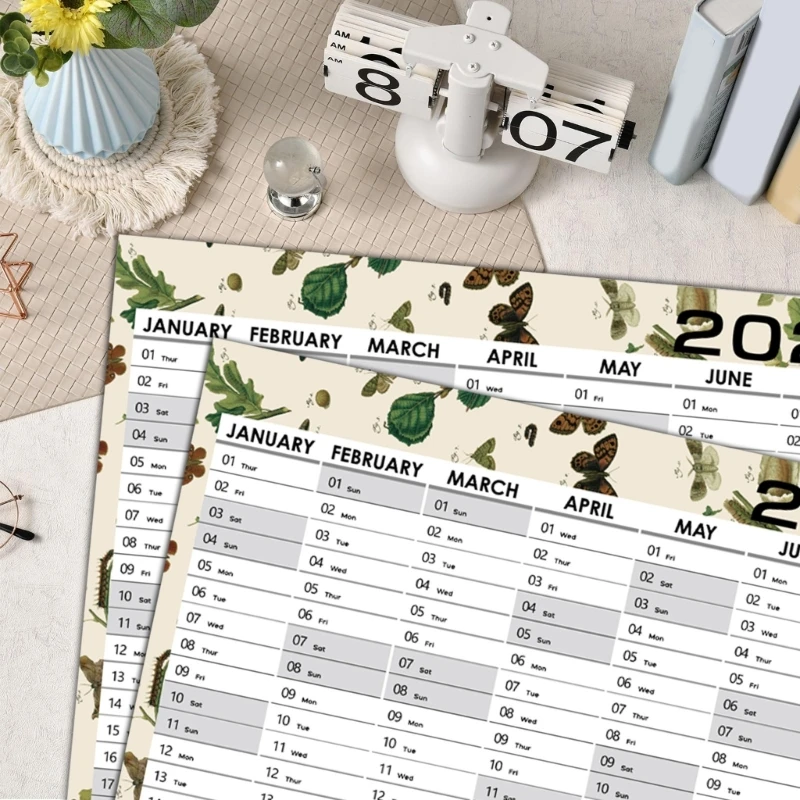  2026 Yearly Wall Planner For English Reading Improvement Office School Use Safe