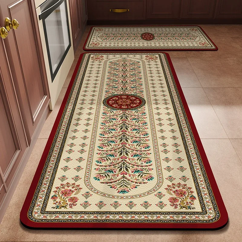 

Kitchen Carpet Pvc Oil-proof Waterproof Non-slip Rugs Bohemian Light Luxury Carpet Home Decoration Long Strip Runner Rugs 주방매트