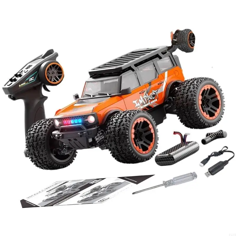 1/20 Scale 4WD Remote Control Car With Brushless Motor And LED Lights For High Speed All Terrain Racing P31B