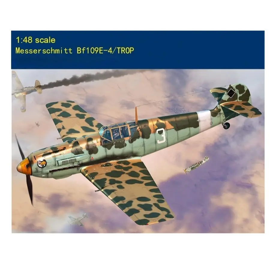 Hobbyboss الألمانية Messerschmitt Bf109E-4/TROP المقاتلة   أطقم منمذجة 81793 1/48