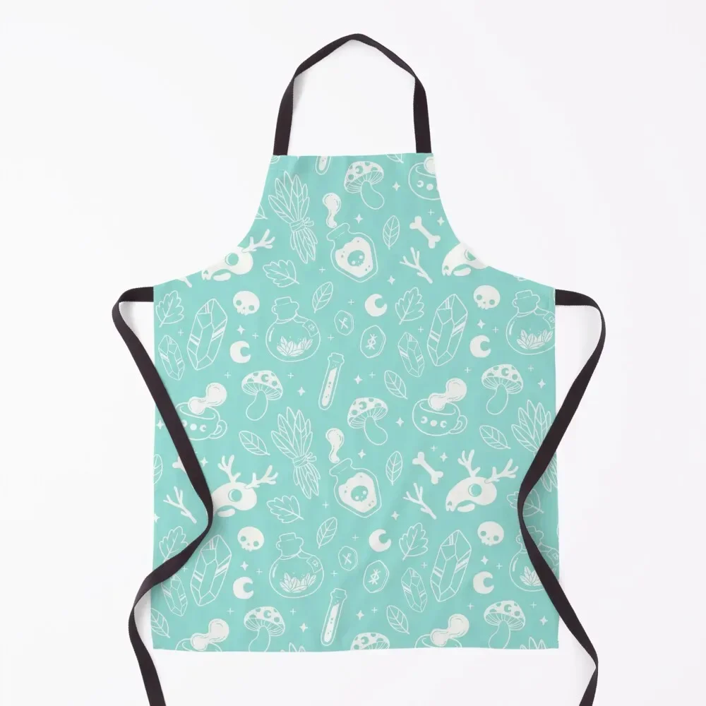 

Witchy Ingredients // Pastel Green Nikury Apron esthetician Chef Uniform Apron