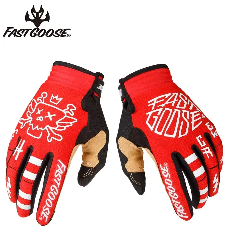 FastGoose Skull Motorcycle Biker Riding Cycling Gloves MTB ATV Touch Dirt Bike Accessories Riding Gear Glove Items for Men Women