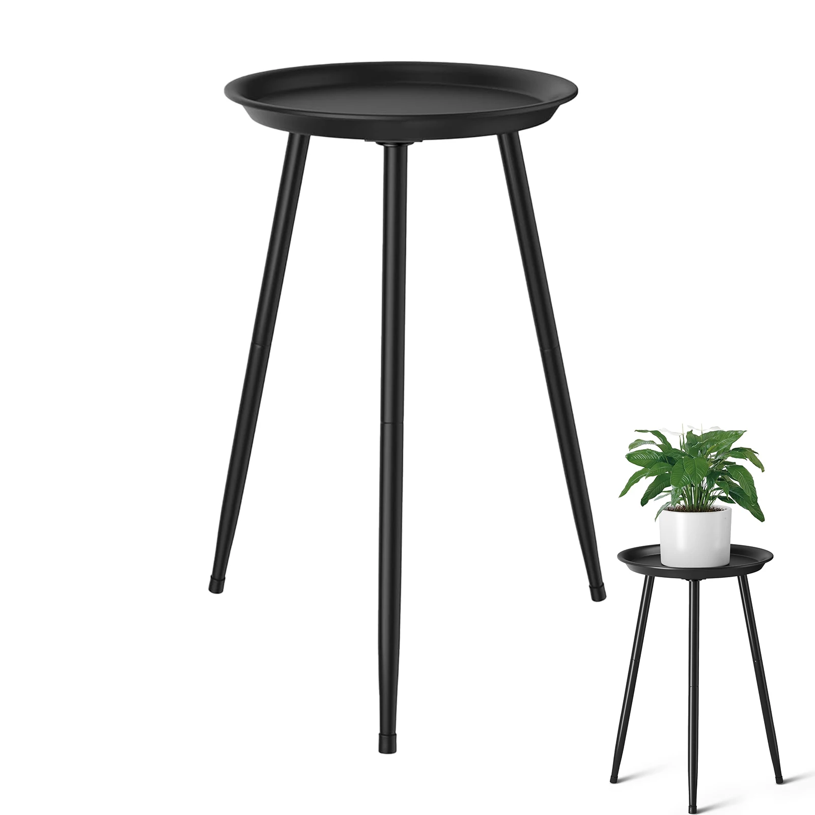 

Iron Flower Stand Single Layer Round Table Indoor Living Room Plant Shelf Decorative Display Holder for Potted Plants