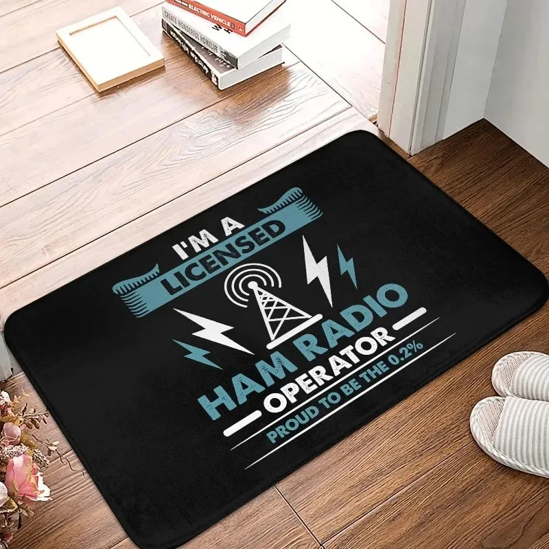 Licensed Ham Retro Radio Operator Doormat Anti-Slip Kitchen Bath Mat Living Room Door Floor Entrance Carpet Rug HOME Decor