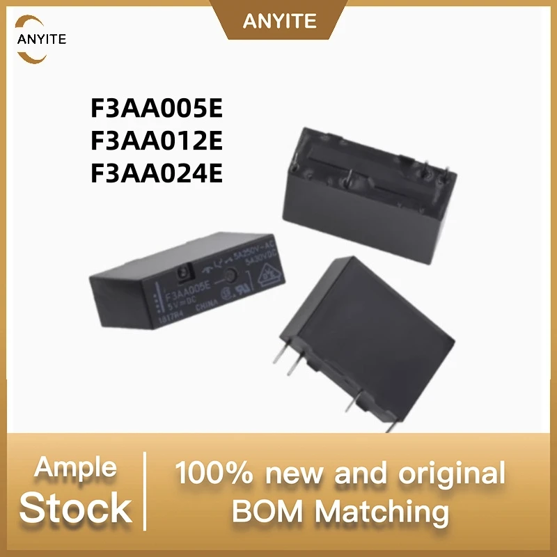 New 10Pcs/LOT   F3AA005E F3AA012E  F3AA024E  5A 5VDC 4PIN
