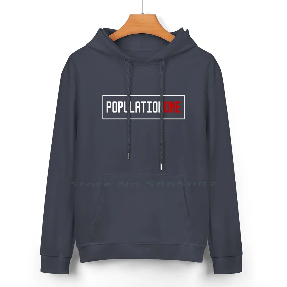 Population One Logo Pure Cotton Hoodie Sweater 24 Colors Population One Population 1 Pop 1 Pop One Pop1 Vr Virtual Reality