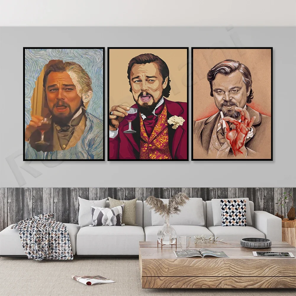 Calvin Candie poster, Leo Laughing Django Meme inspiration poster, funny poster #3