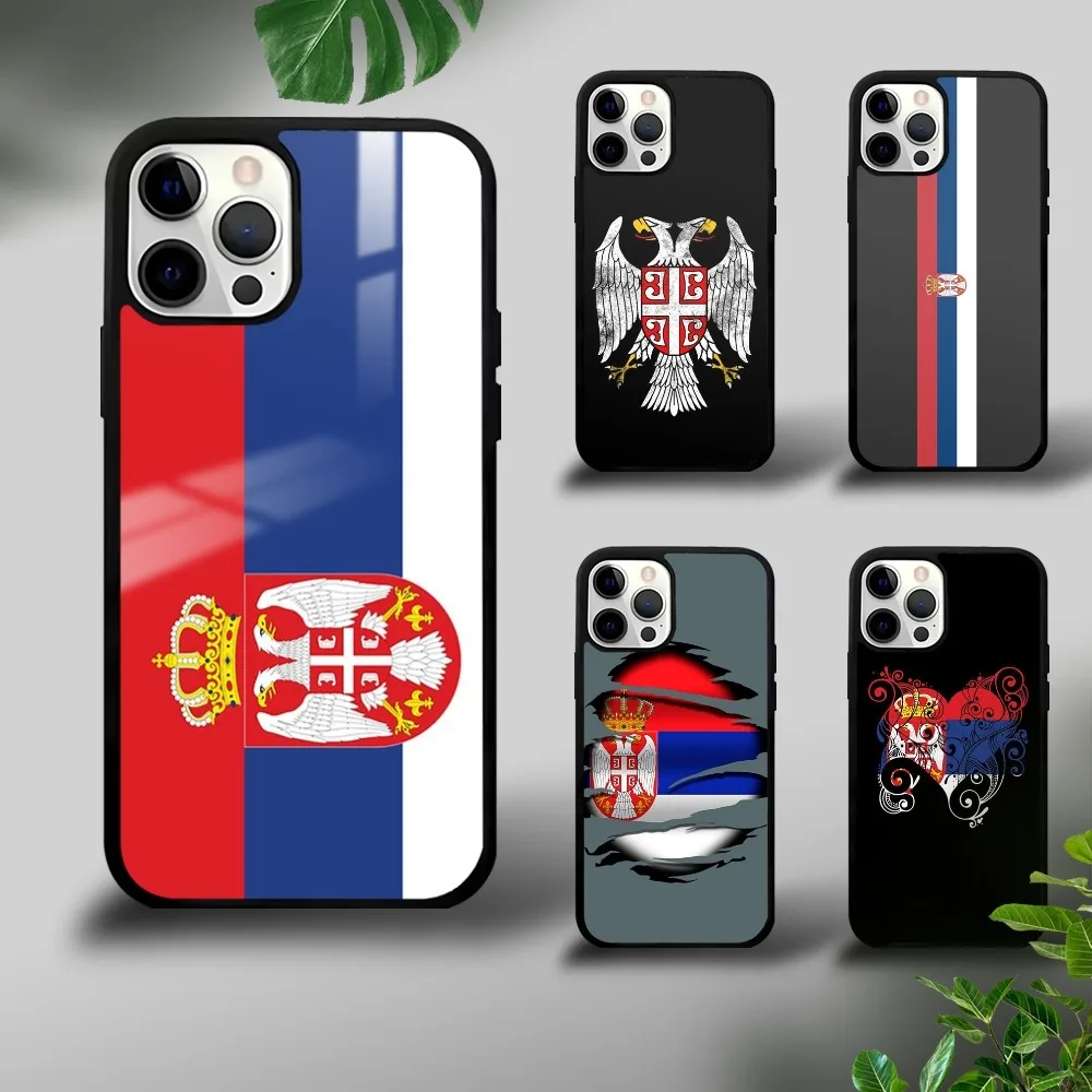 

Serbia Flag Phone Case For iPhone 16 15 14 13 12 11 Pro Xs Max Mini Plus Celulares Hard Funda Dropshipping