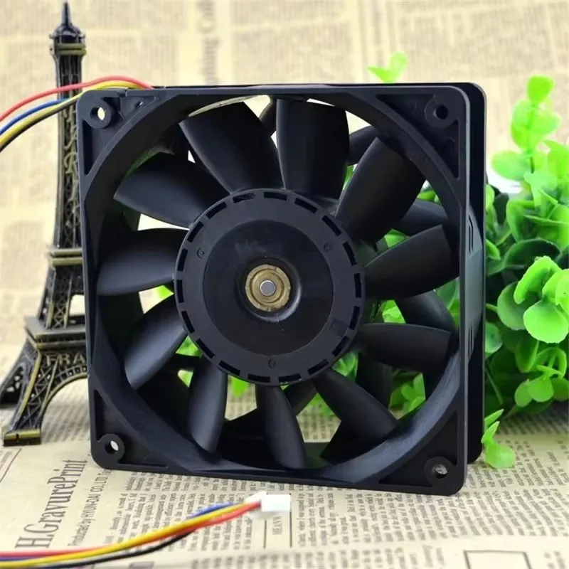 Original 2B12038B48U 120*120*38MM 48V 1.3A 12CM 4-wire PWM speed regulation violent server cooling fan