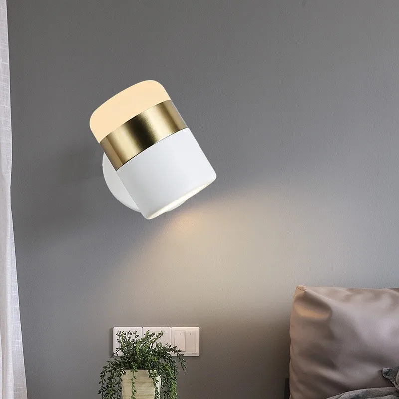 

LED Wall lamp living room background wall now adjustable rotating wall lamp decoration designer bedroom bedside table lighting