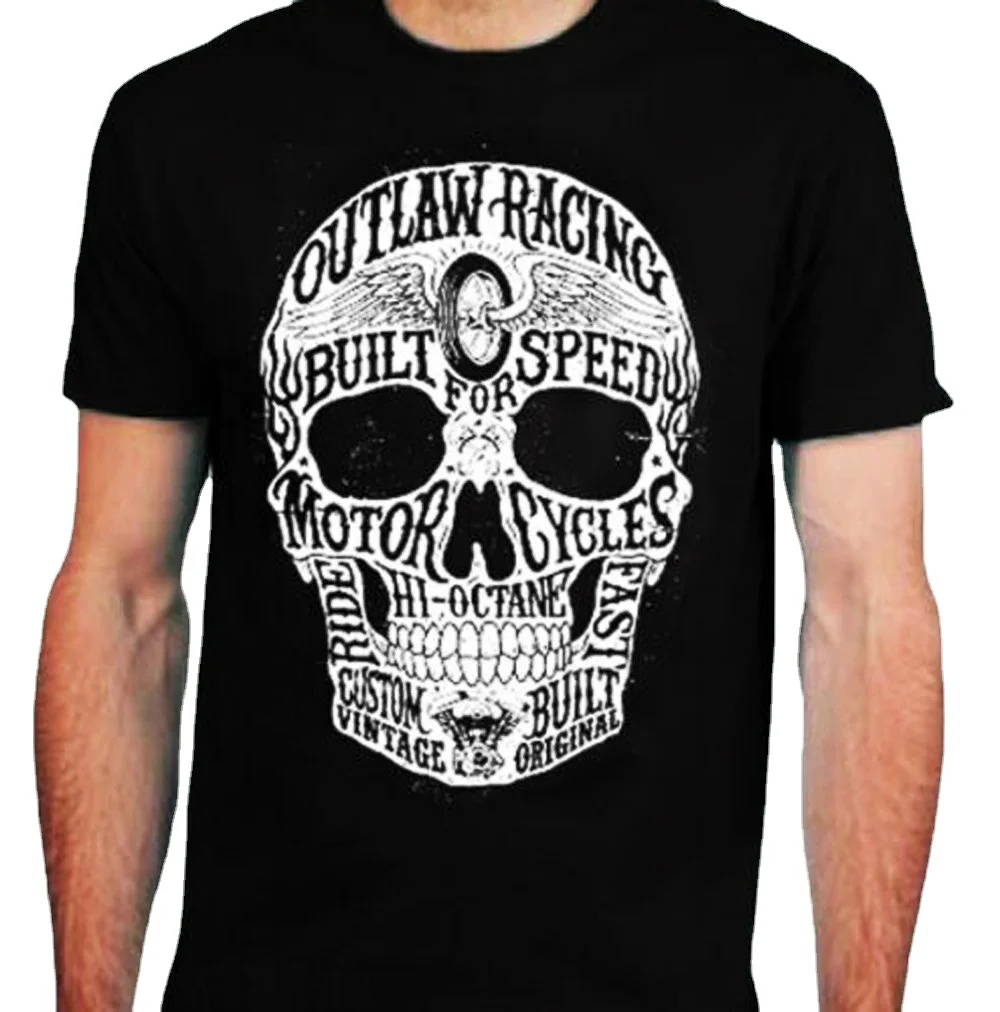 

Biker Metal Rock Outlaw Motorcycle Cafe Racer Hi-Octane Skull T-Shirt. Summer Cotton Short Sleeve O-Neck Mens T Shirt New S-3XL