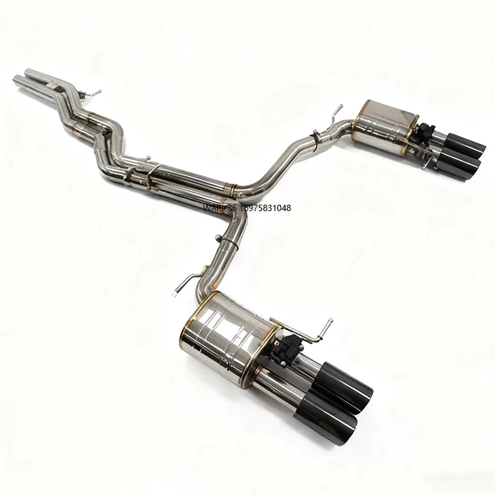 Modified Mid-Rear Section Valve-Controlled Exhaust System (SUS304 Stainless Steel) for S6 C8 2.9T 2019UP