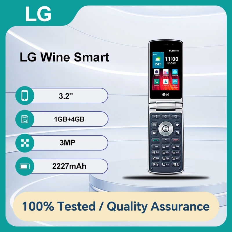 LG Wine Smart D486 ? carte unique originale dbloque, 4 go de 1 go de RAM, Android, Bluetooth, 3.2 pouces, 3MP