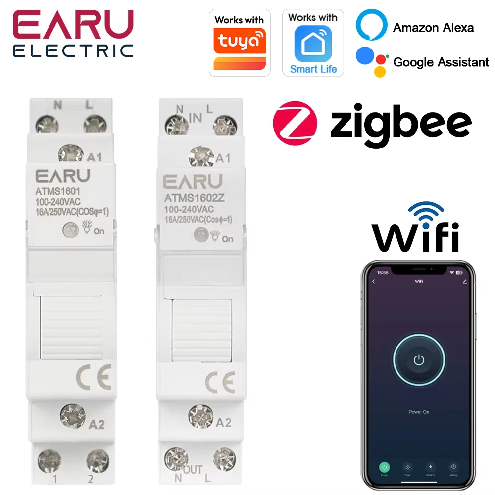 Tuya Smart Life App WiFi ZigBee disjoncteur intelligent minuterie relais puissance énergie kWh tension compteur de courant commutateur de télécommande