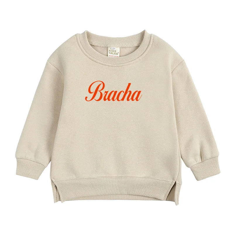 Personalized Crewneck Sweatshirt Custom Baby Name Sweatshirt Toddler Soft Crewneck Sweatshirt-Gender Neutral with Long Sleeve