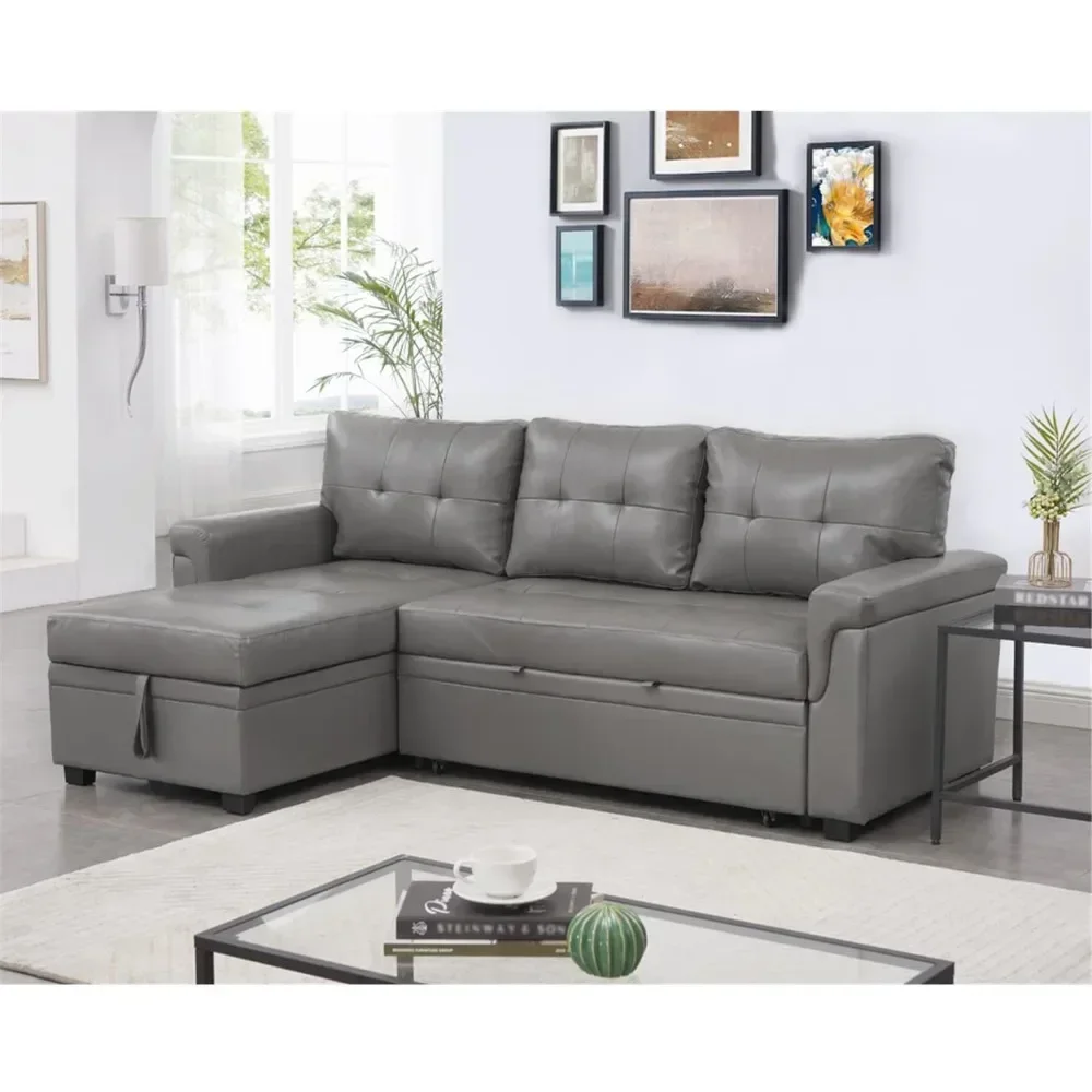 

Sectional Sofa with Convertible Sofa Bed & Chaise Find Tranquil Comfort with Stress-Design & Durable Cushions Sectional Sofa