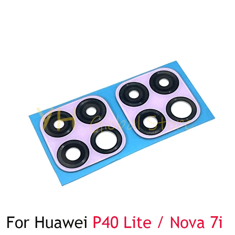 10PCS For Huawei P40 Lite 4G / Nova 7i Back Rear Camera Lens Glass Cover With Adhesive Sticker Repair Parts