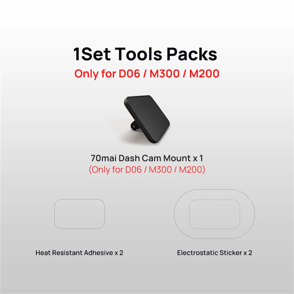 70mai Mount & Sticker Tool Pack für 70mai Dash Cam T800/X800/A810/A510/A800S/A500S/1S/M300/M200 Auto DVR Halterung – Detail 5
