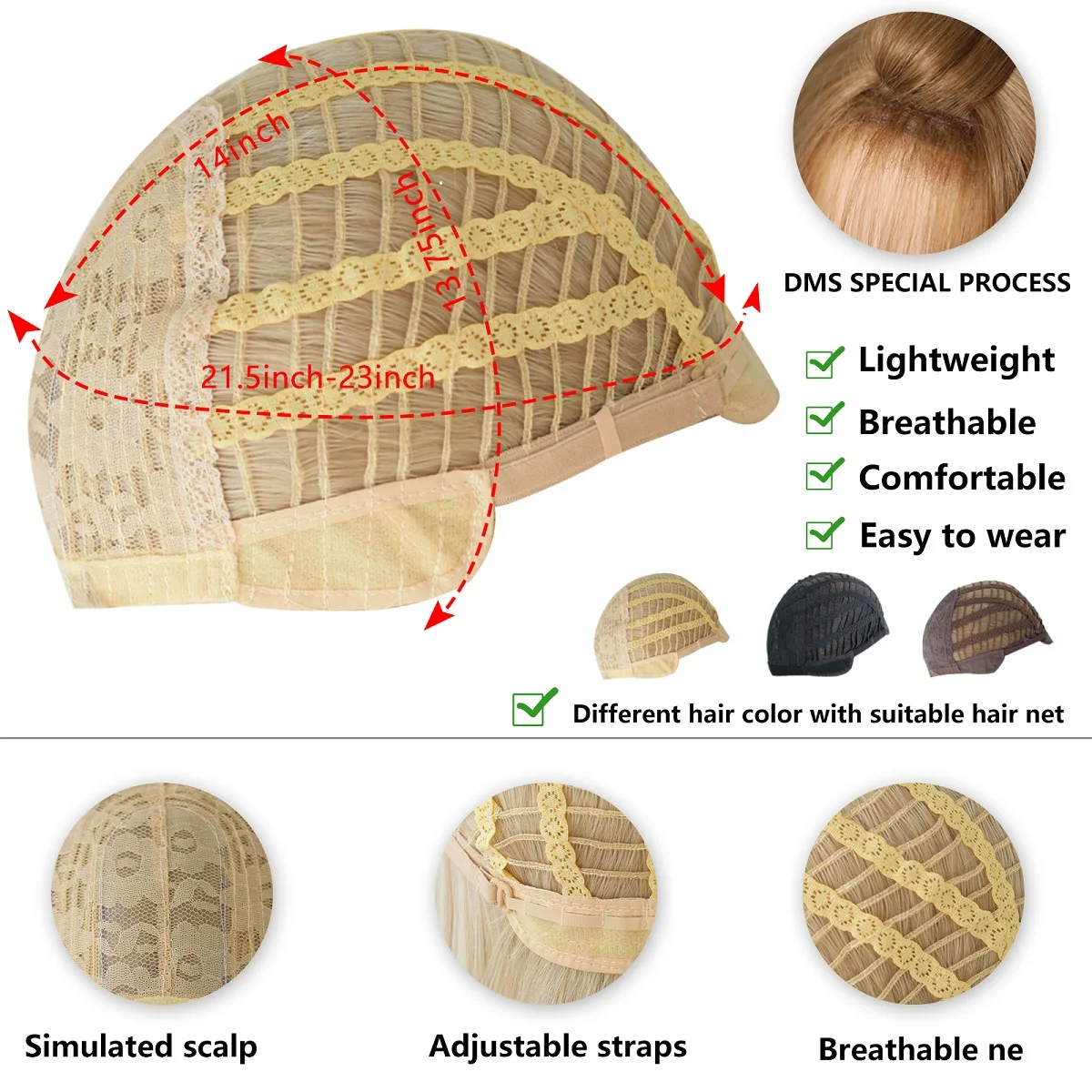 NAMM Ombre Blonde Peruka dla kobiet Codzienna impreza Puszysta peruka Bob Naturalne włosy syntetyczne Modna peruka z grzywką Włókno termoodporne