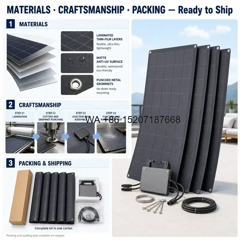 Wmwmnu Plug and Play Balcony PV Kit for Apartment Rental Railing Mount Self Install 800W Solar Panel Kit With Microinverter