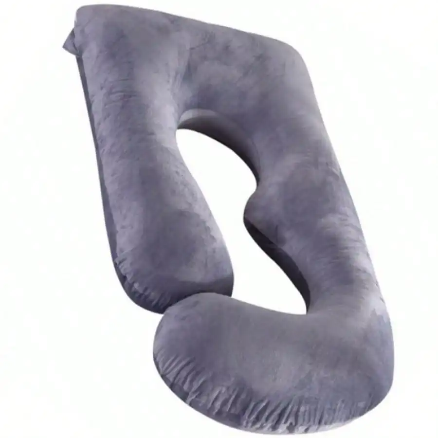 Pharmedoc Maternity Pillow, U-Shaped Full Body Pillow-Detachable Pillowcase Extra Large Size-Grey-Sleeping Maternity Pillow-Adult Body Pillow, Maternity Pillow And Pregnancy Essential Mother Day Gift sf25032451063633946