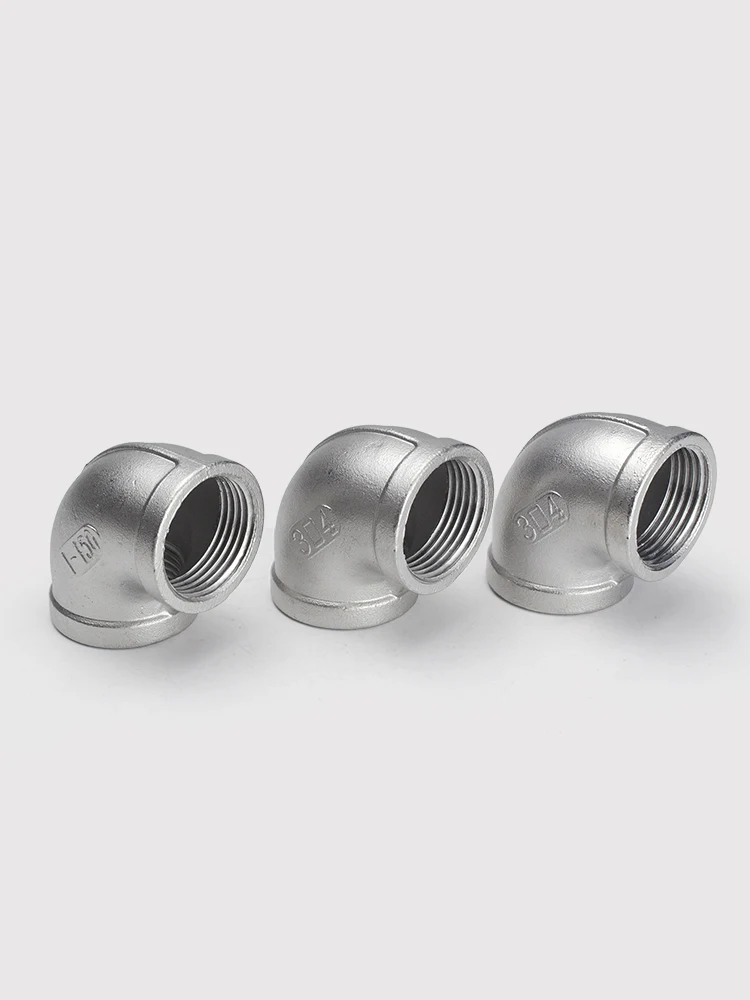 BSPT 304 stainless steel 90 Degree Elbow 1/8-2“ pipe  pipes  fittings  stainless steel pipe fitting connector  Female Threaded