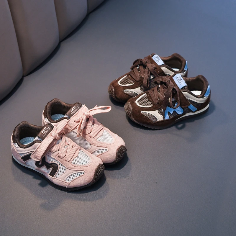 

Toddler Kids Sports Shoes Thick Soft Sole Boys Girls Walking Shoes Striped 2026 New Fashion Children Casual Shoes Wear-resistant