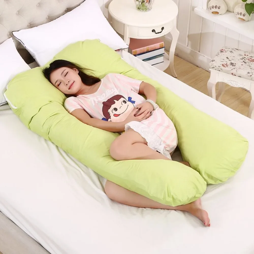 Pregnant Women Sleeping Support Pillow Cotton Pillowcase U Shape Maternity Pillows Pregnancy Side Sleeper Bedding No Filler