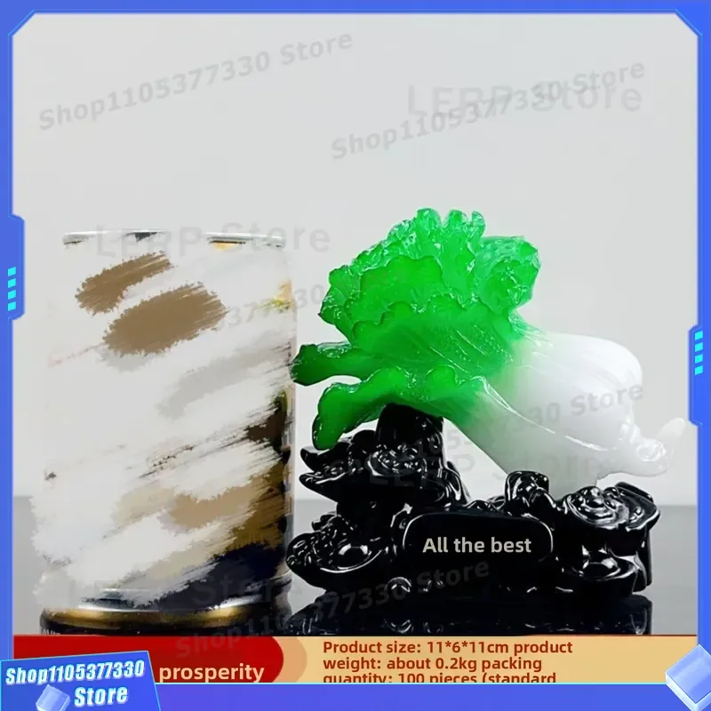 Mini Resin Baili Color Modeling Chinese Feng Shui Lucky Ornament Beautifully Carved Home Office Decor Perfect Gift for