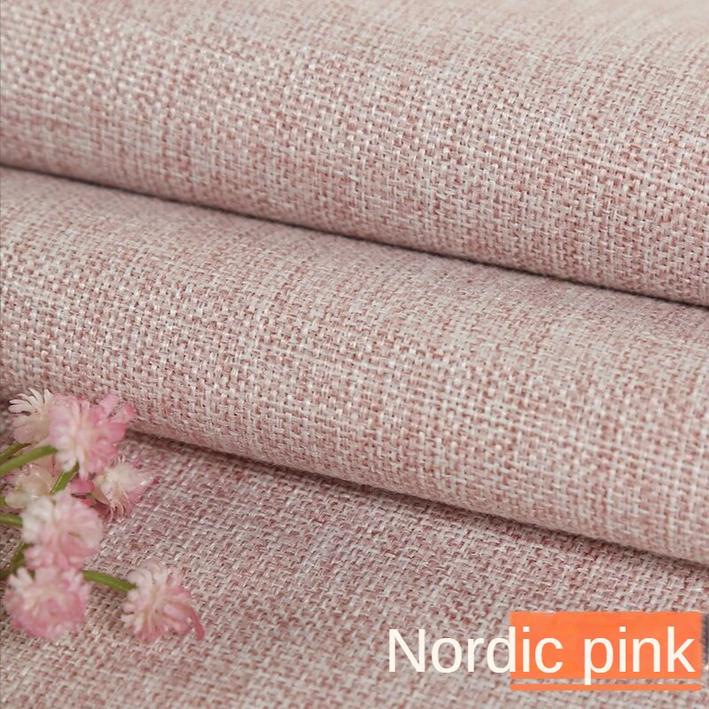 Linen Fabric By The Meter for Upholstered Sofa Covers Furniture Sewing Coarse Thickened Cotton Flax Plain Textile Decorative Diy