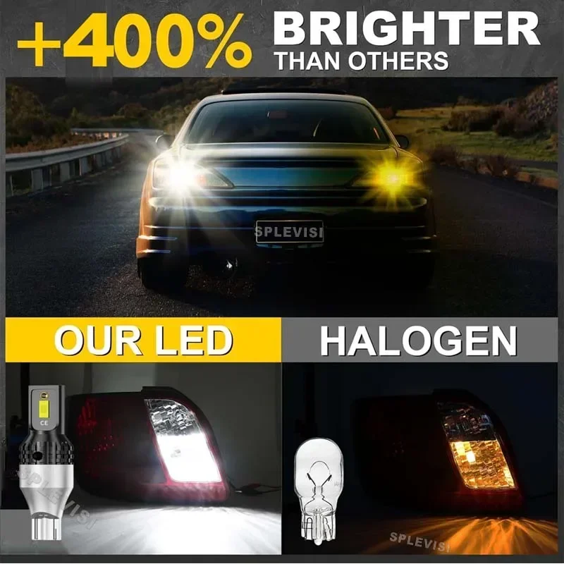 2pcs auto Brake Up Reverse Light White LED Bulb Built-in CANBUS System For Dodge Avenger Magnum Durango Charger Challenger