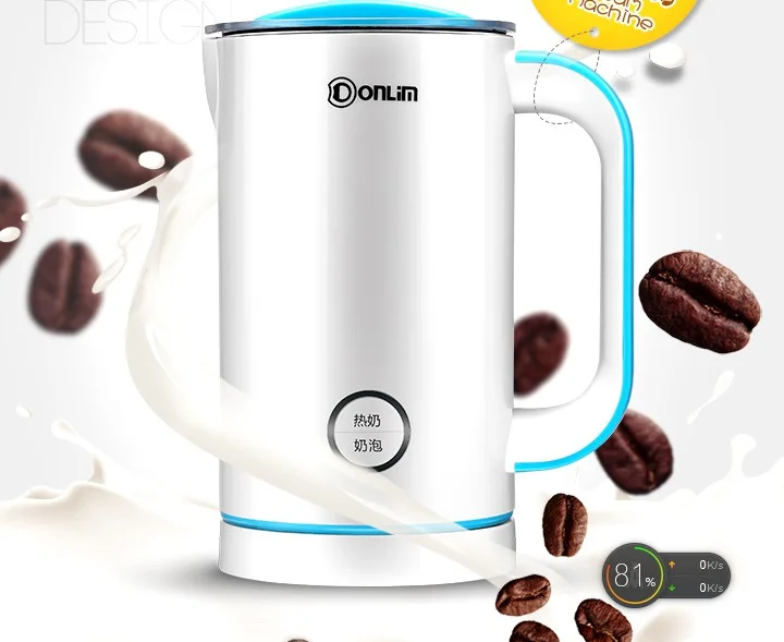 china DL-KF10 Donlim  beat  bubble milk foam machine electric coffee  foam maker 500ml heat milk