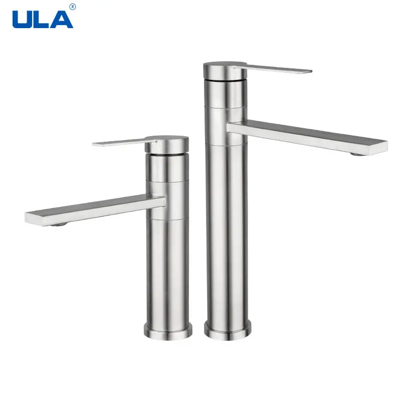 

ULA Chrome Basin Faucet 360 Degree Rotate Waterfall Taps Stainless Steel Hot Cold Water Mixer Faucet Tap Deck Mounted