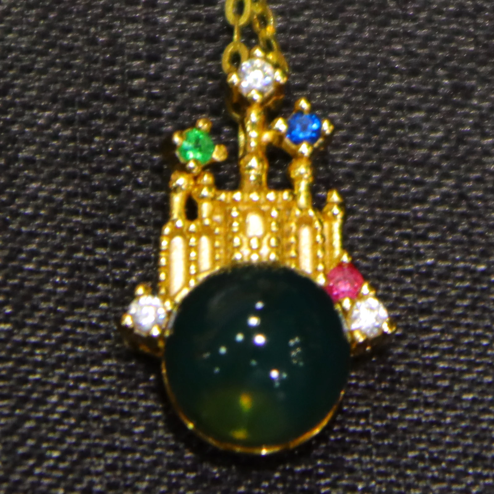 Natural Mexican Blue Amber Sterling Silver Pendant 7mm Castle Design Jewelry for Women Gift