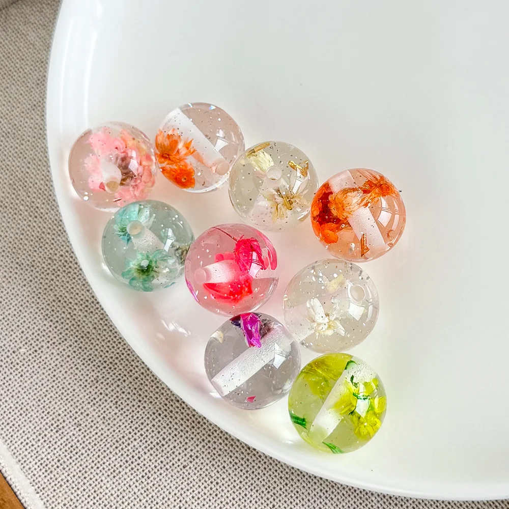 

Cordial Design 16*16MM 100Pcs DIY Beads/Flower Effect/Hand Made/Jewelry Findings & Components/Round Shape/Resin Bead #18934