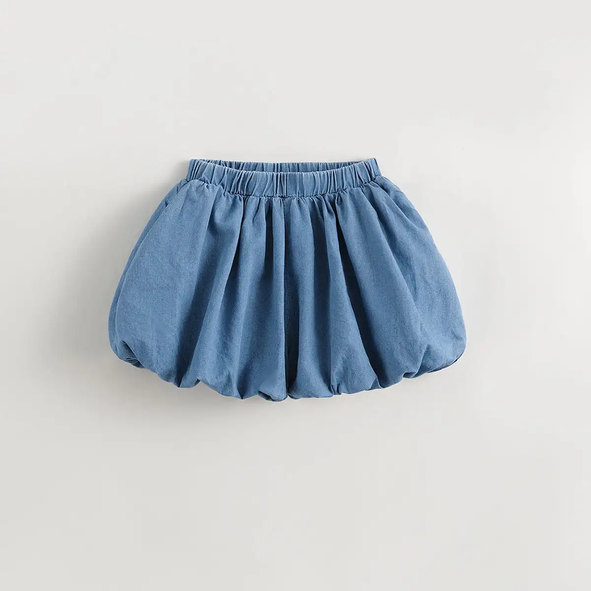 

MARC&JANIE Girls Pure Cotton Bubble Denim Shorts for Summer French Series 240723