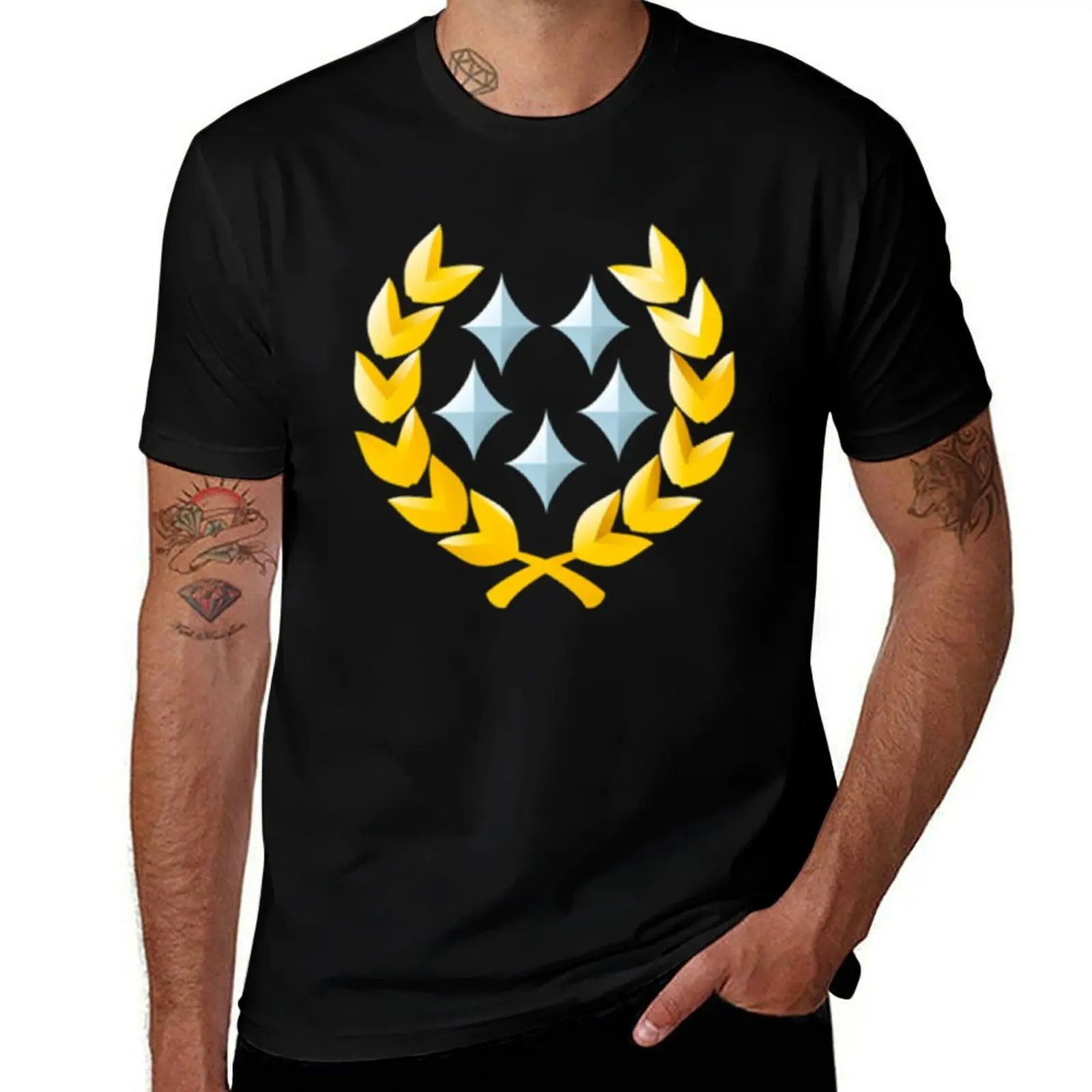 Halo General Rank T-Shirt Casual Fashion Short Sleeve Cotton T-Shirt