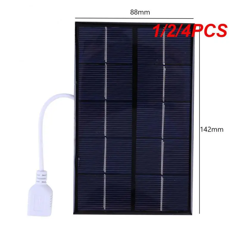 1/2/4PCS Mini Solar Charger Generator Sb Panel Charger Solar Epoxy Charging Board Portable Polysilicon 5w/3w/1w Rechargeable