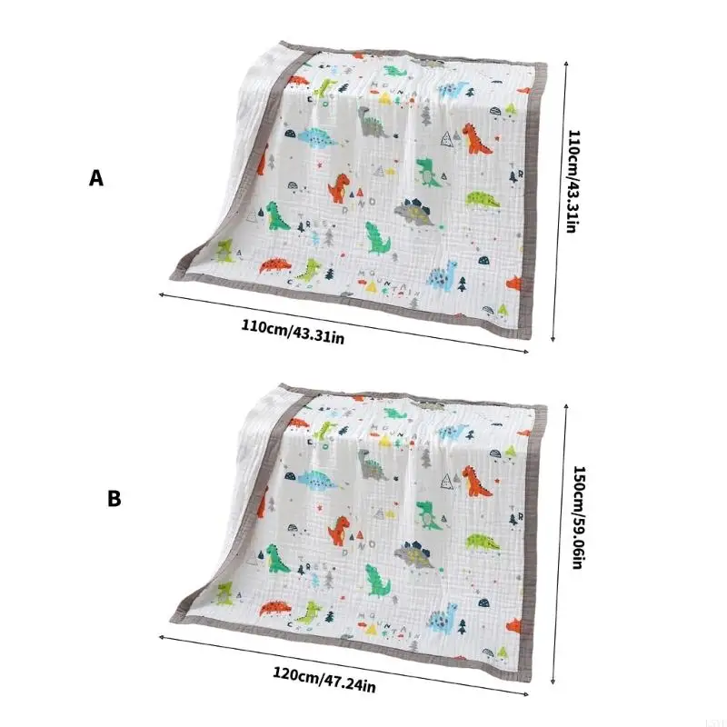 L5YF Baby Cotton Gauze Bath Plains 6 طبقات حديثي الولادة الأطفال غلاف الطفل بطانية ناعمة وامتصاص بطانية 2025 #6