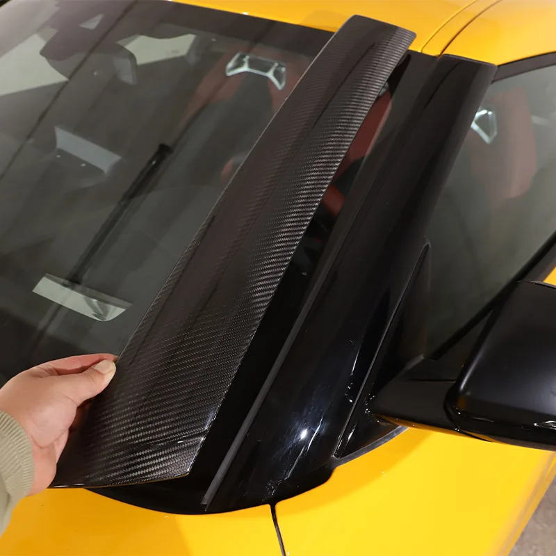 

For Toyota GR Supra A90 2019-2022 Real Carbon Fiber Car Front Windshield Glass A-Pillar Trim Cover sticker Car Accessories