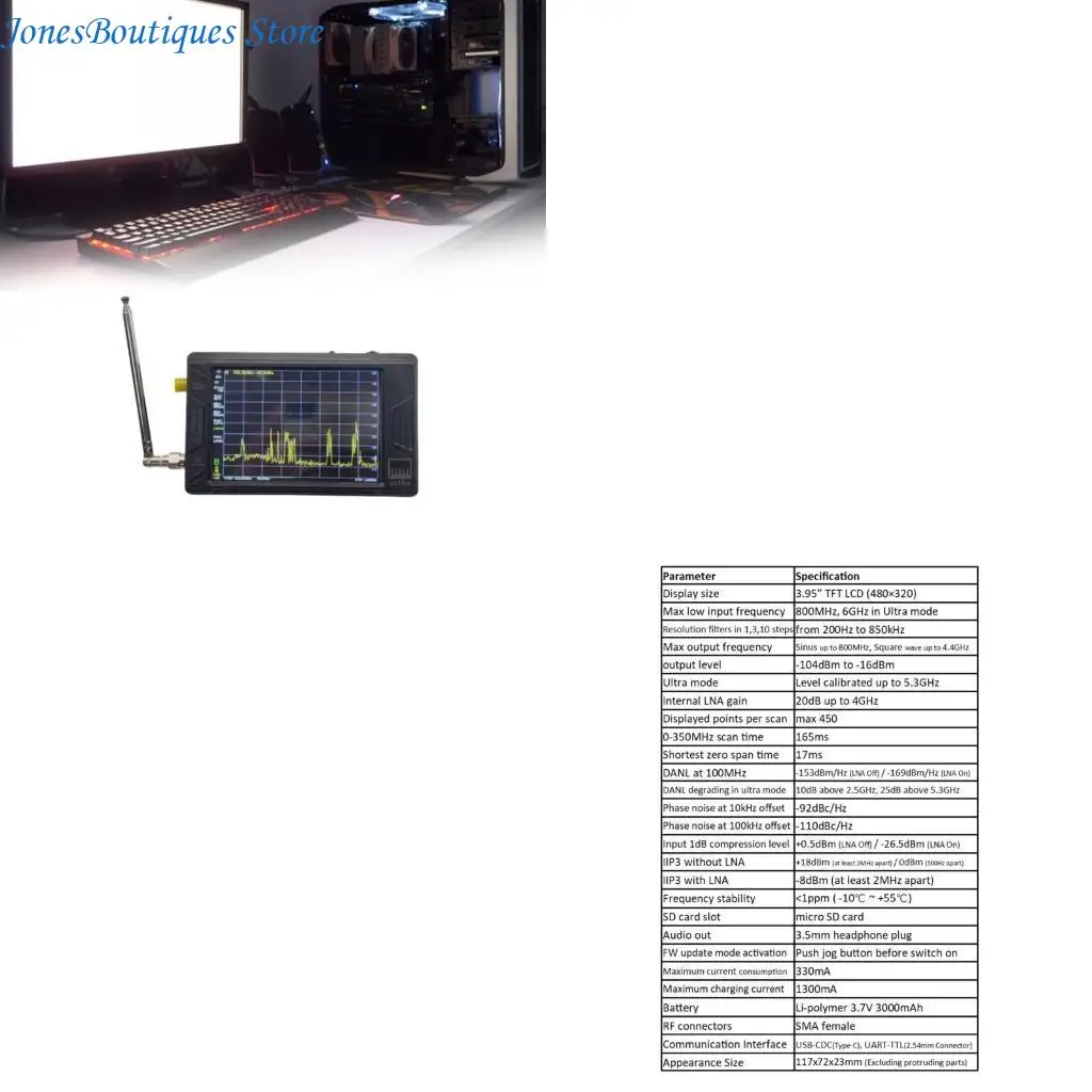 

Модернизированный анализатор спектра, портативный анализатор спектра, входной УВЧ СЧ/ВЧ/ОВЧ в W8KE