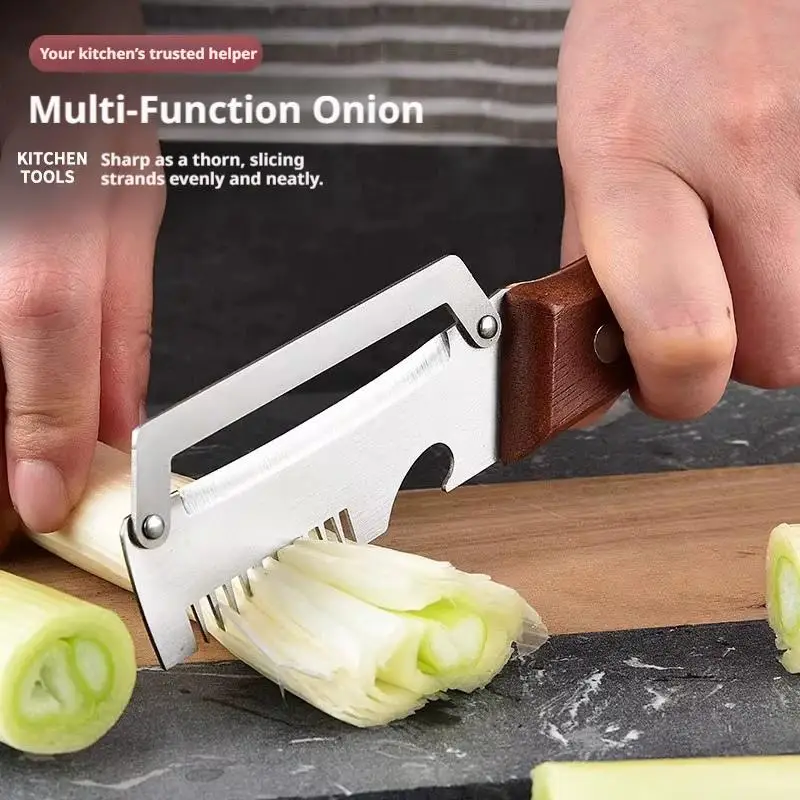 Multi-Functional Stainless Steel Peeler with Wooden Handle, Durable Smooth Kitchen Gadget for Fruits and Vegetables Peeling Slic