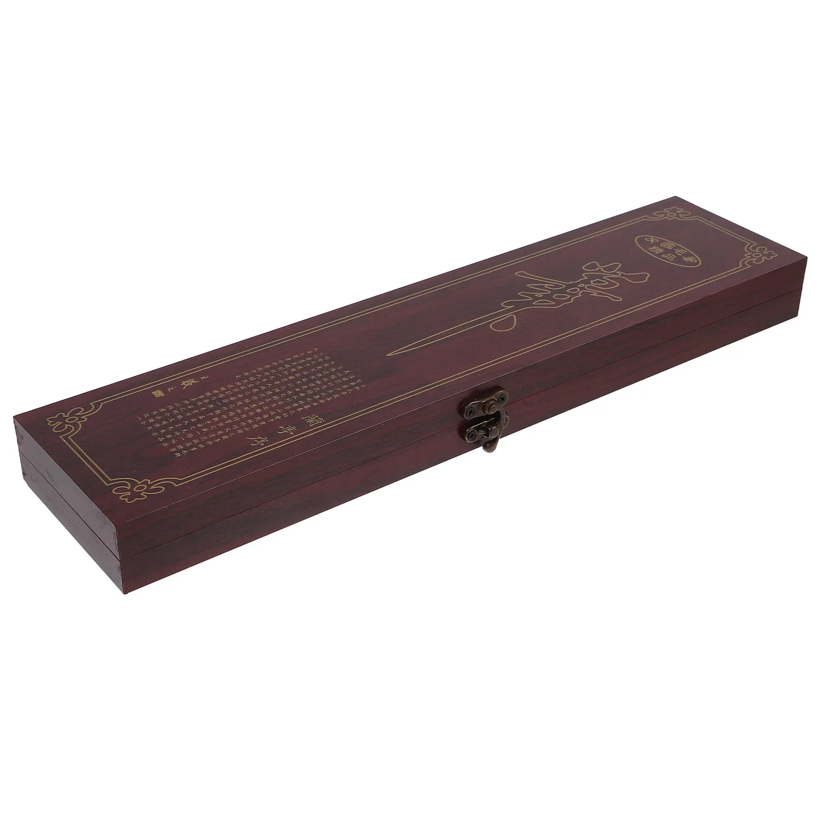 Calligraphy Brush Storage Box Wooden Chinese Style Organizer Keepsake Case Protective Container Ideal for Calligraphy Painting